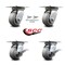 Service Caster 4 Inch Thermoplastic Rubber Swivel Caster Swivel Locks 2 Brakes SCC, 2PK SCC-35S420-TPRBF-BSL-2-SLB-2 - alternate 5